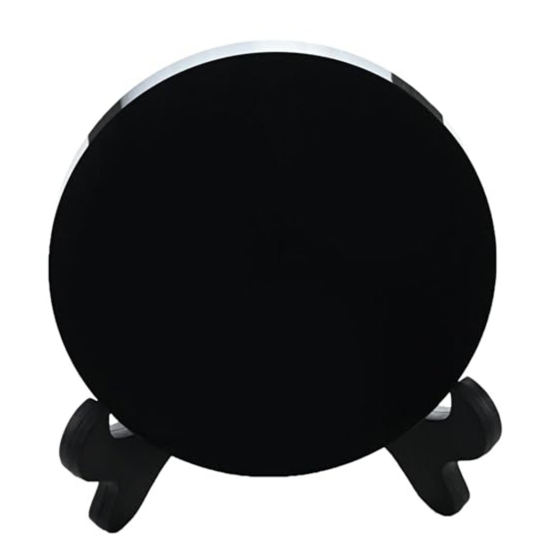 Top view of the Large Obsidian Mirror (7.87 in), showcasing its obsidian surface for energy work and meditation.