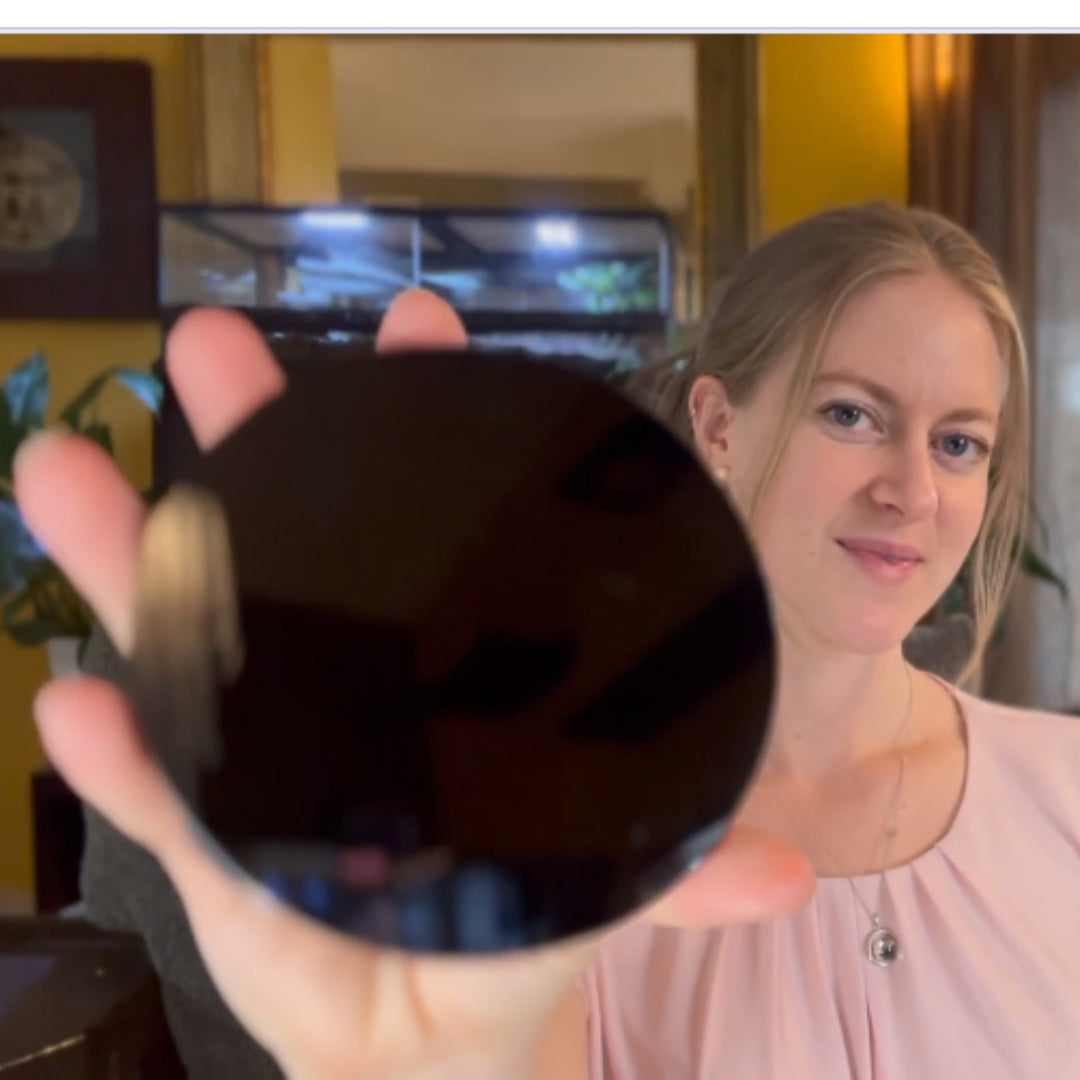 Scrying Mirror - High-Quality Natural Black Obsidian, Healing Crystals | Crystalstile